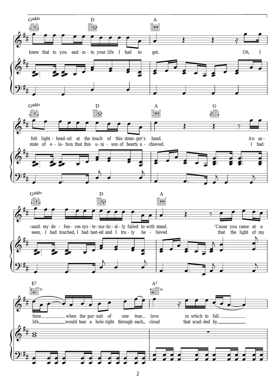 Love Is Only A Feeling Love Is Only A Feeling Piano, Vocal scores gallery preview page 2