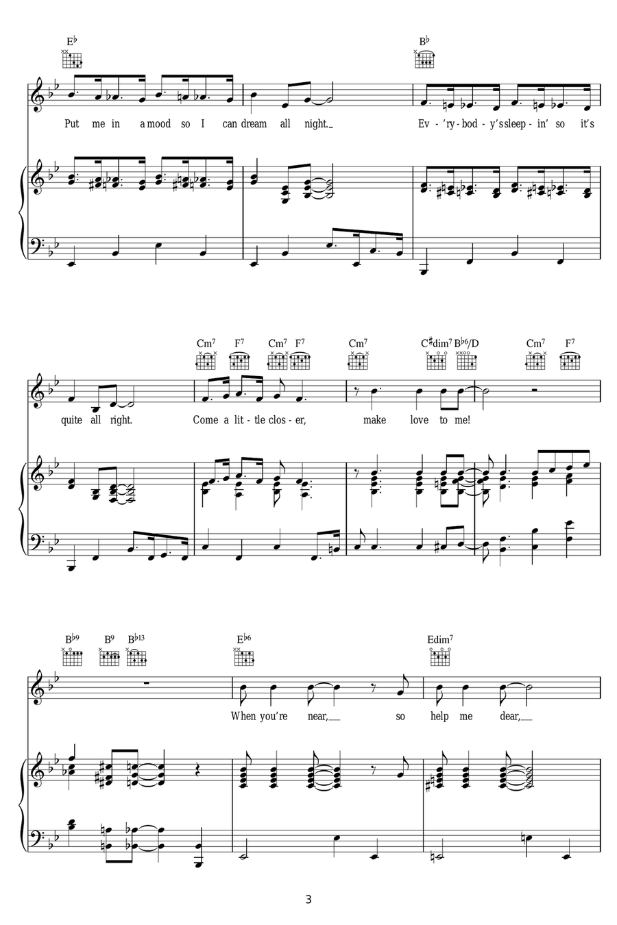Make Love To Me Make Love To Me Piano, Vocal scores gallery preview page 3