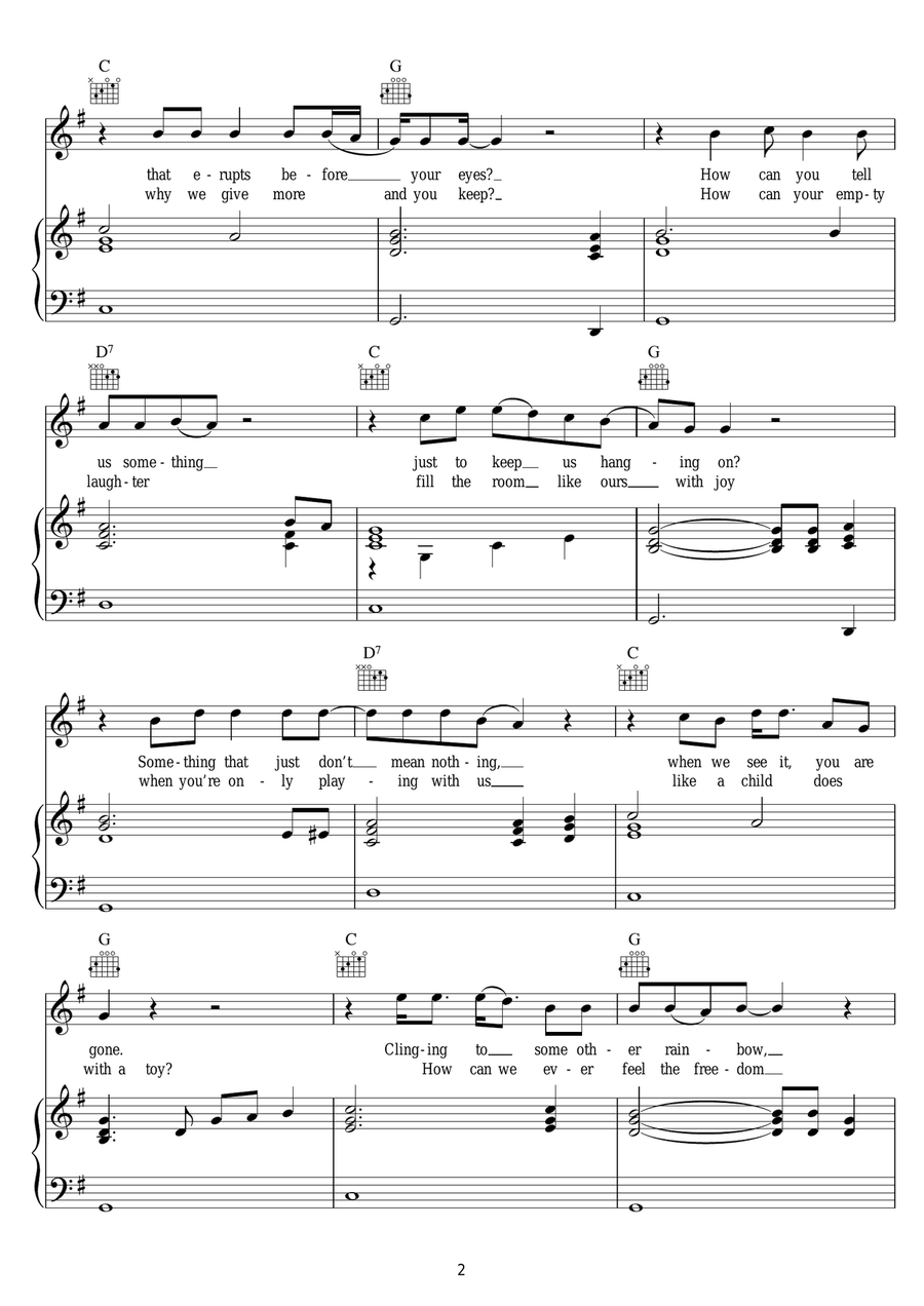 Wonderful Remark Wonderful Remark Piano, Vocal scores gallery preview page 2