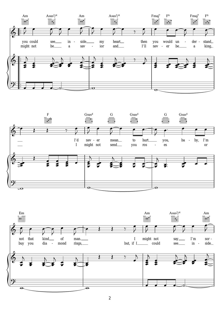 I'd Die For You I'd Die For You Piano, Vocal scores gallery preview page 2