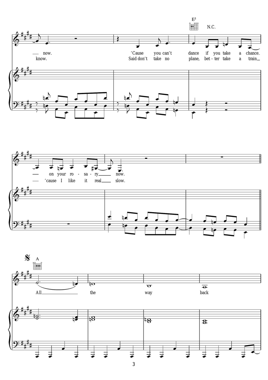Homebound Train Homebound Train Piano, Vocal scores gallery preview page 3