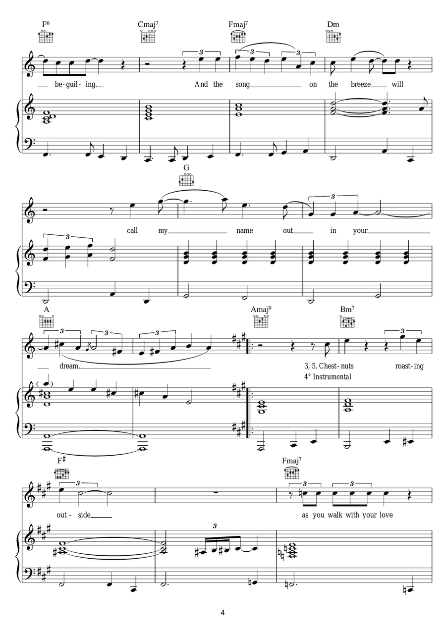 Autumn Song Autumn Song Piano, Vocal scores gallery preview page 4