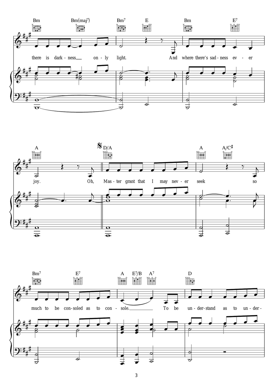 Make Me A Channel Of Your Peace (Prayer Of St. Francis) Piano, Vocal scores gallery preview page 3