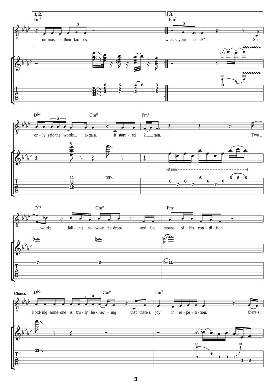 Joy In Repetition Joy In Repetition Electric Guitar scores gallery preview page 3