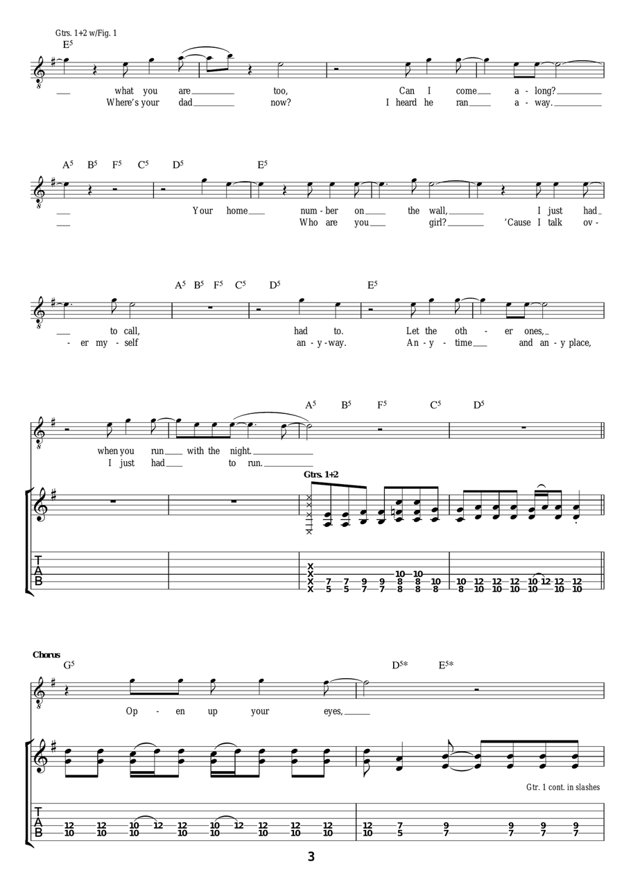 Regular John Regular John Guitar Tablature scores gallery preview page 3