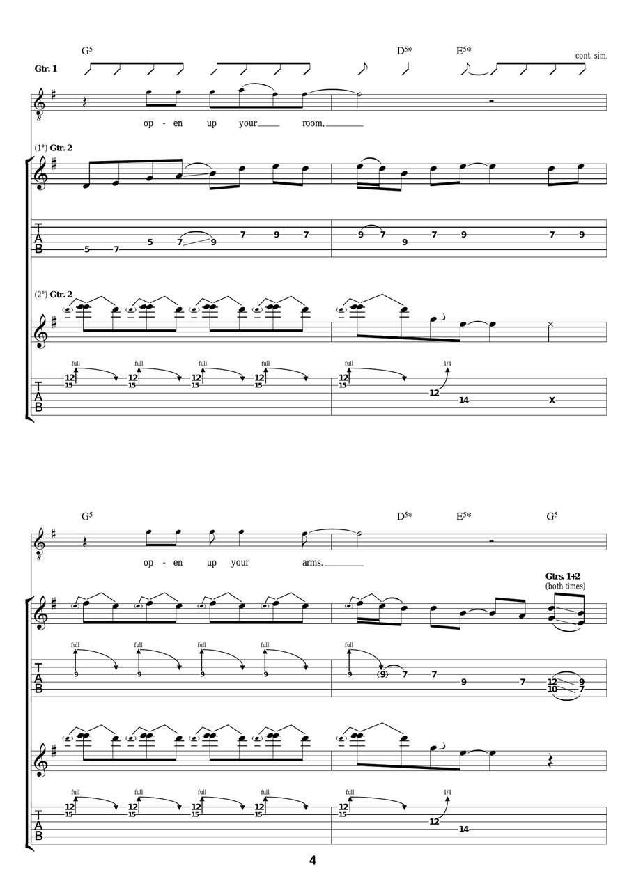 Regular John Regular John Guitar Tablature scores gallery preview page 4