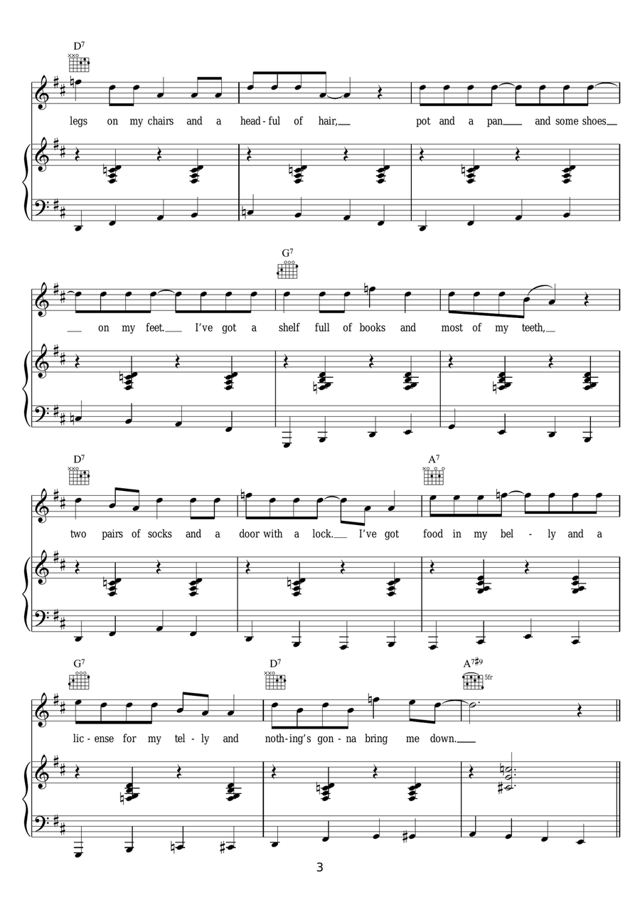 Pencil Full Of Lead Pencil Full Of Lead Piano, Vocal scores gallery preview page 3
