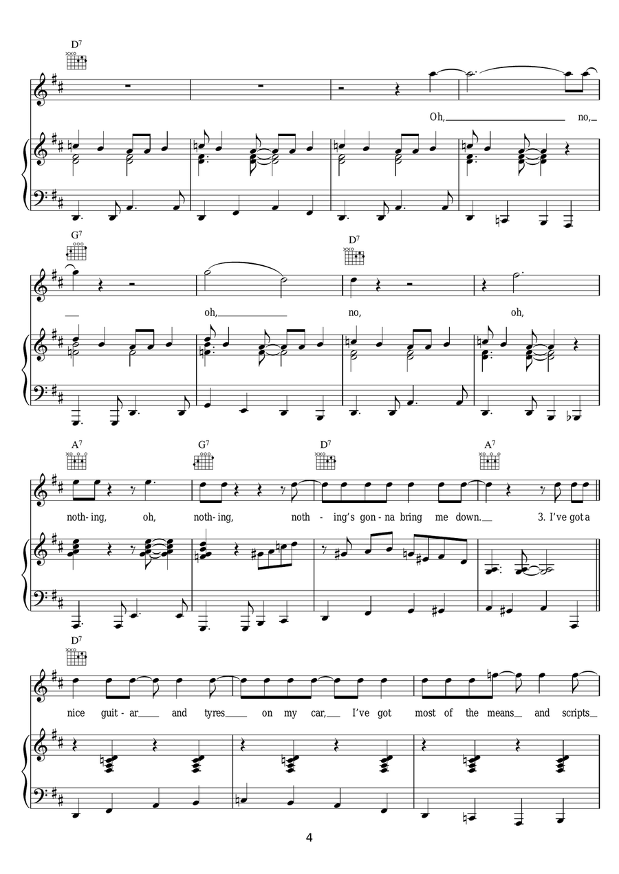 Pencil Full Of Lead Pencil Full Of Lead Piano, Vocal scores gallery preview page 4