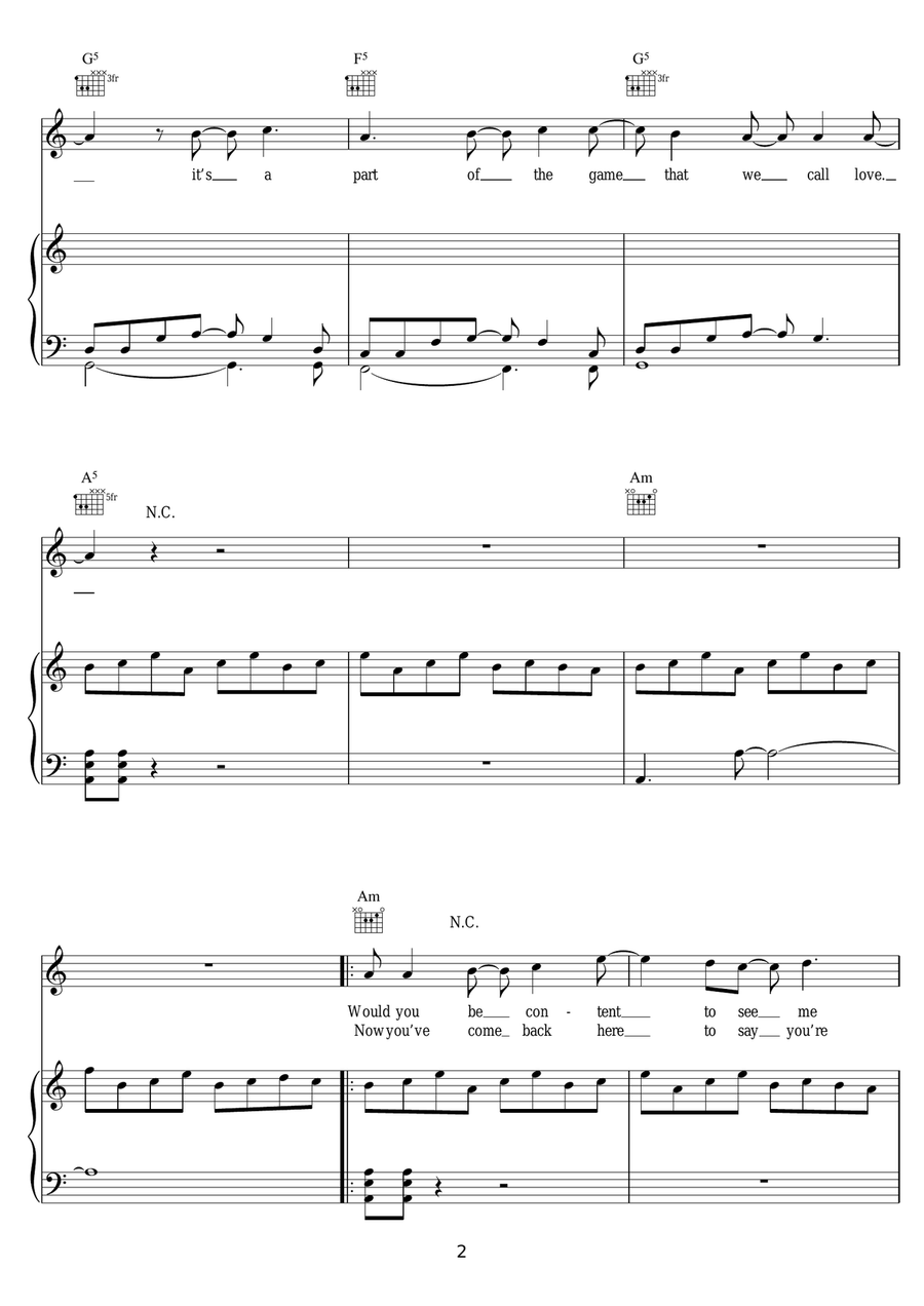 Shot Through The Heart Shot Through The Heart Piano, Vocal scores gallery preview page 2