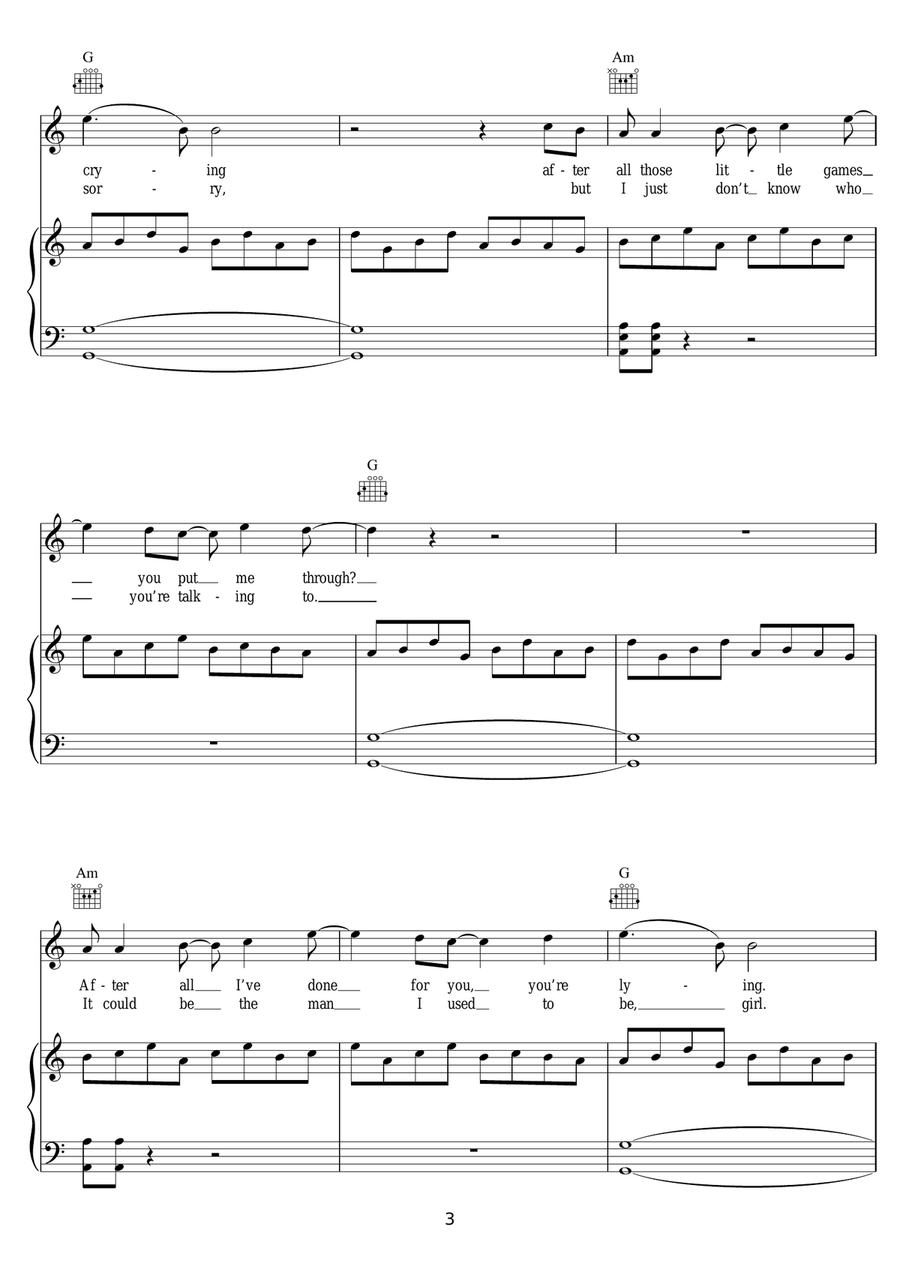 Shot Through The Heart Shot Through The Heart Piano, Vocal scores gallery preview page 3