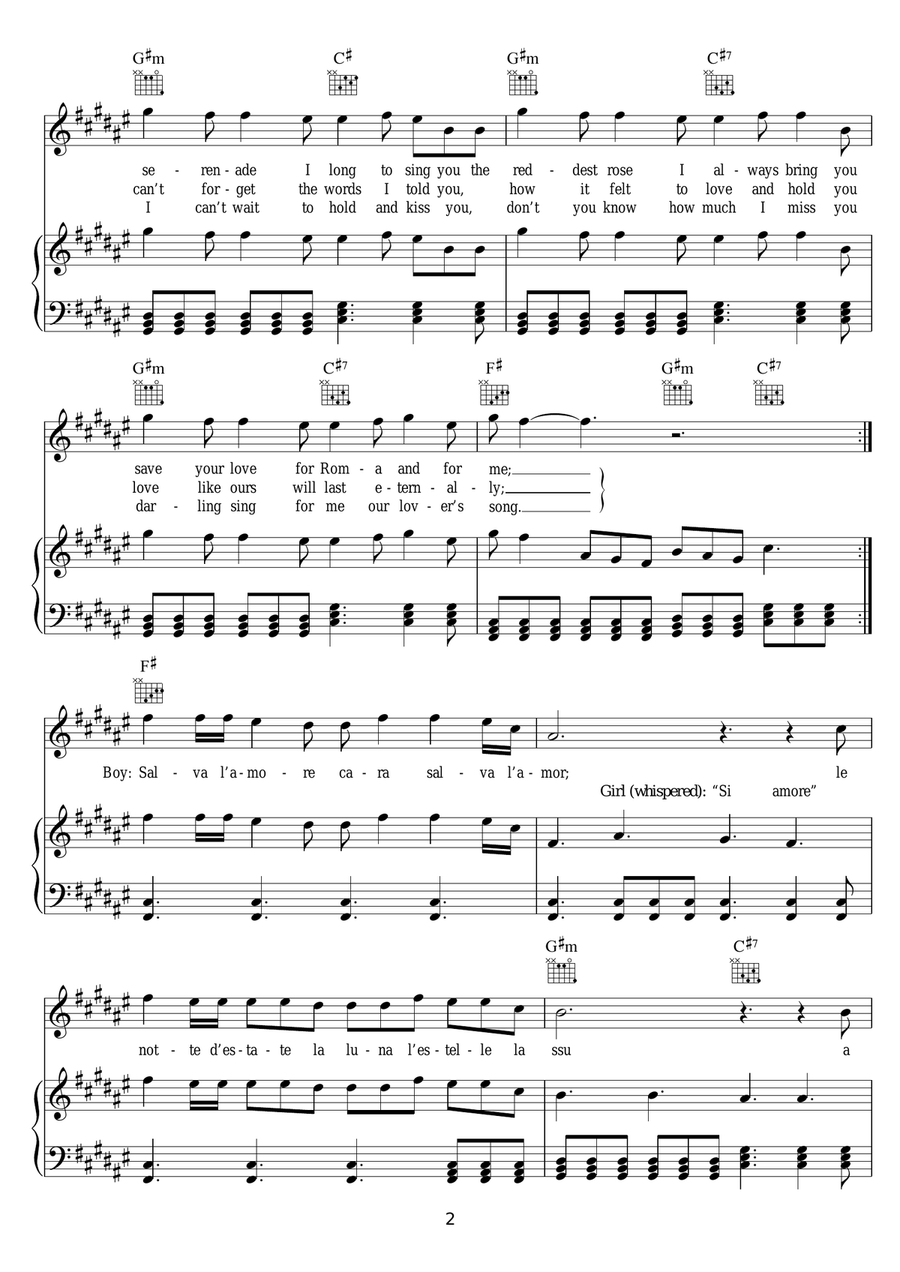 Save Your Love Save Your Love Piano, Vocal scores gallery preview page 2