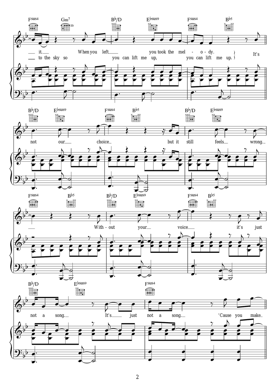 One More Song One More Song Piano, Vocal scores gallery preview page 2