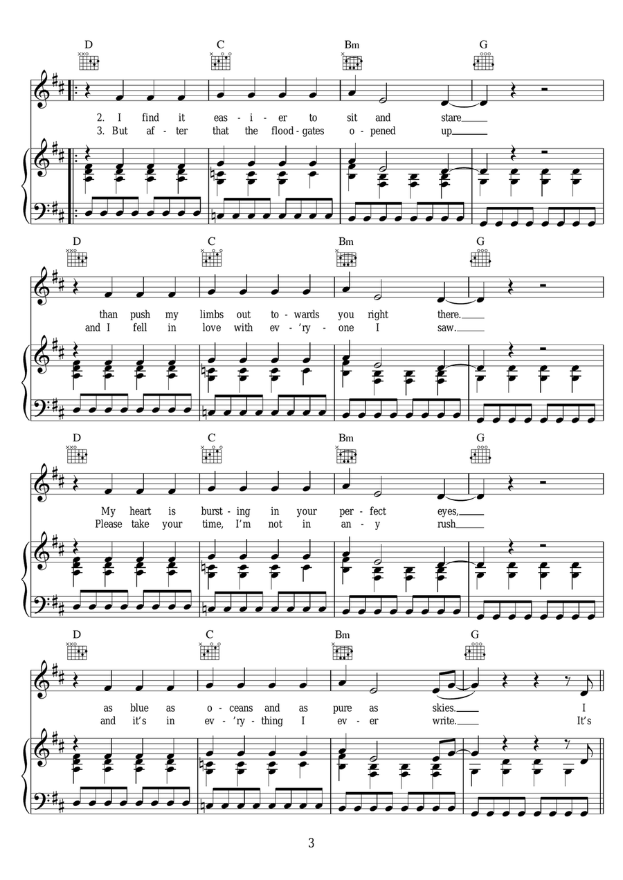 Spitting Games Spitting Games Piano, Vocal scores gallery preview page 3