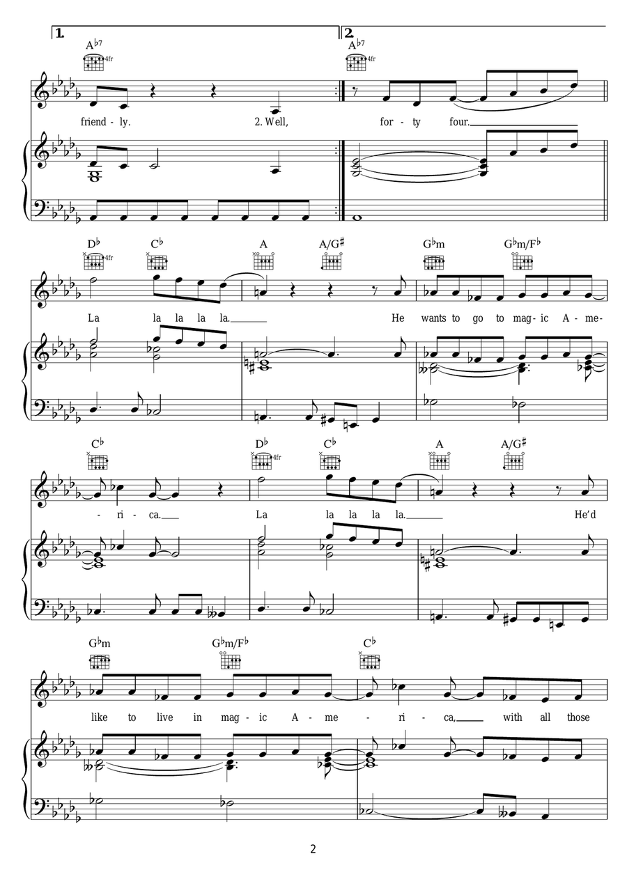 Magic America Magic America Piano, Vocal scores gallery preview page 2