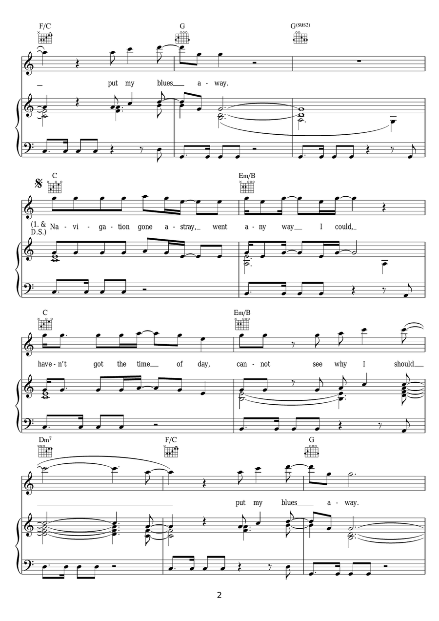 Blues Away Blues Away Piano, Vocal scores gallery preview page 2