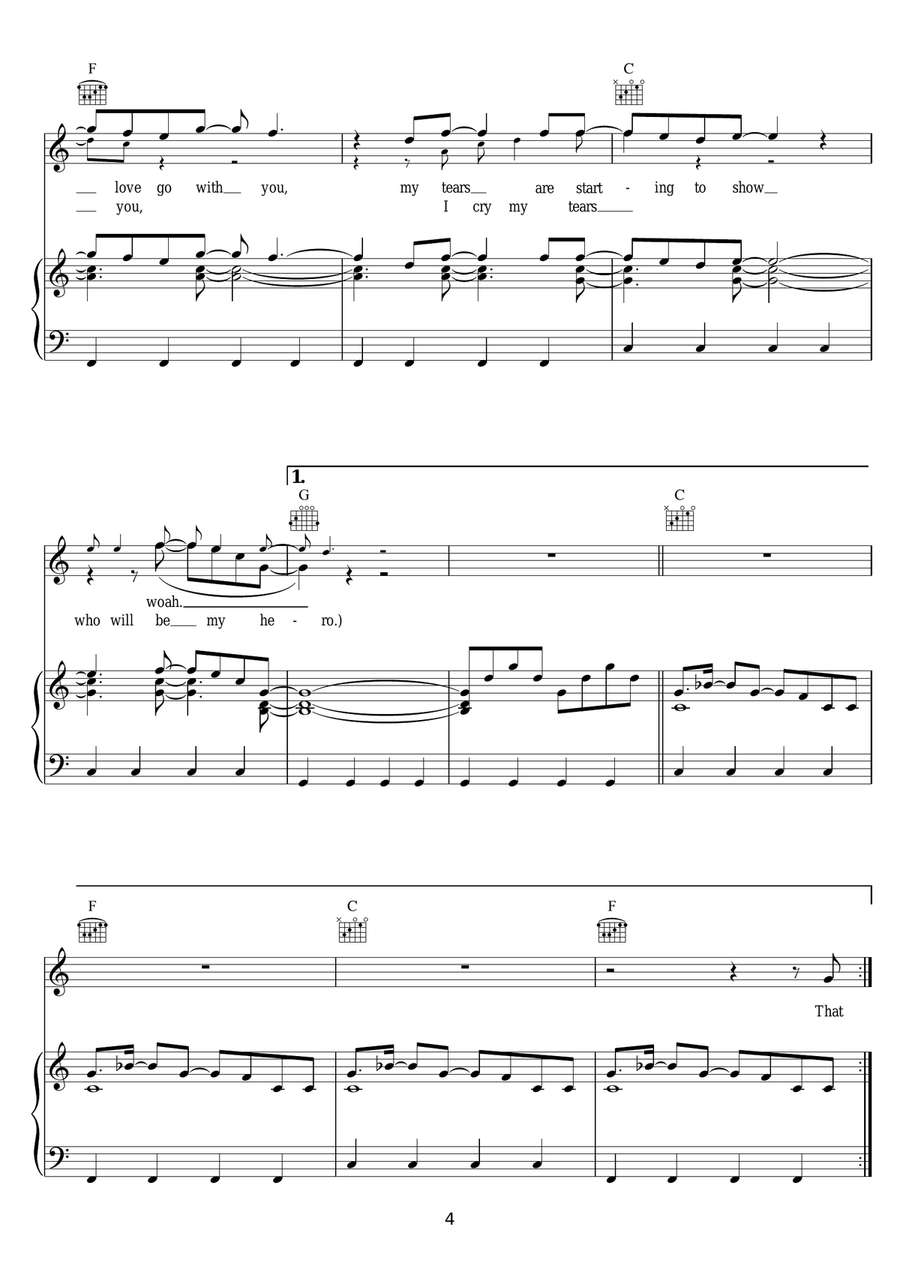 Run To The Sun Piano, Vocal scores gallery preview page 4