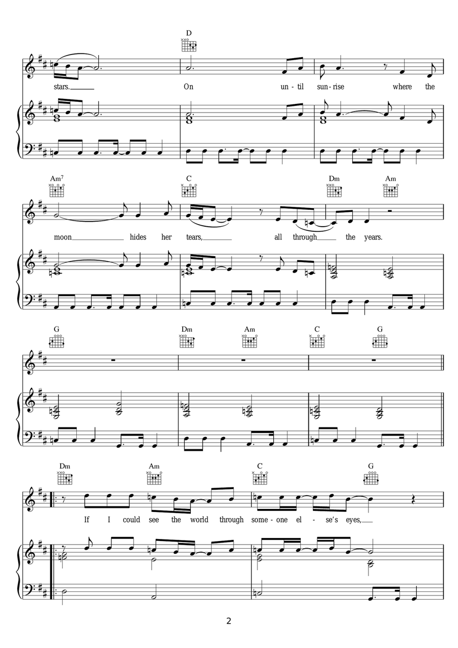 All Through The Years All Through The Years Piano, Vocal scores gallery preview page 2