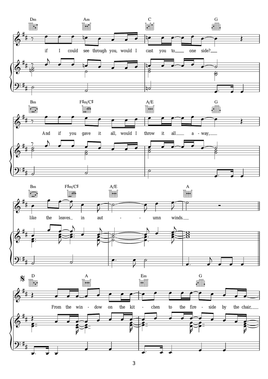 All Through The Years All Through The Years Piano, Vocal scores gallery preview page 3
