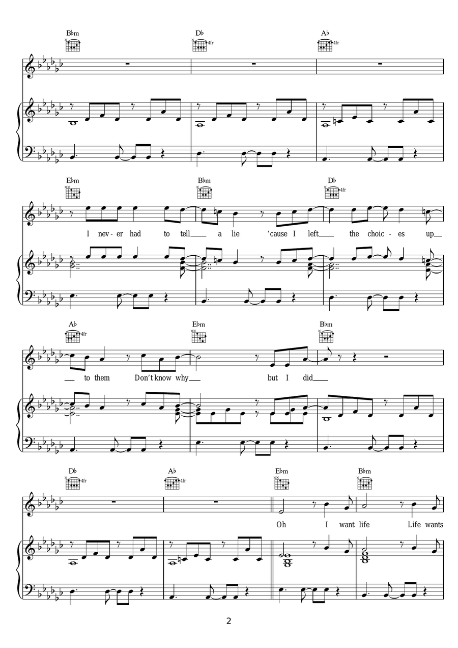 Breath Of Life Breath Of Life Piano, Vocal scores gallery preview page 2