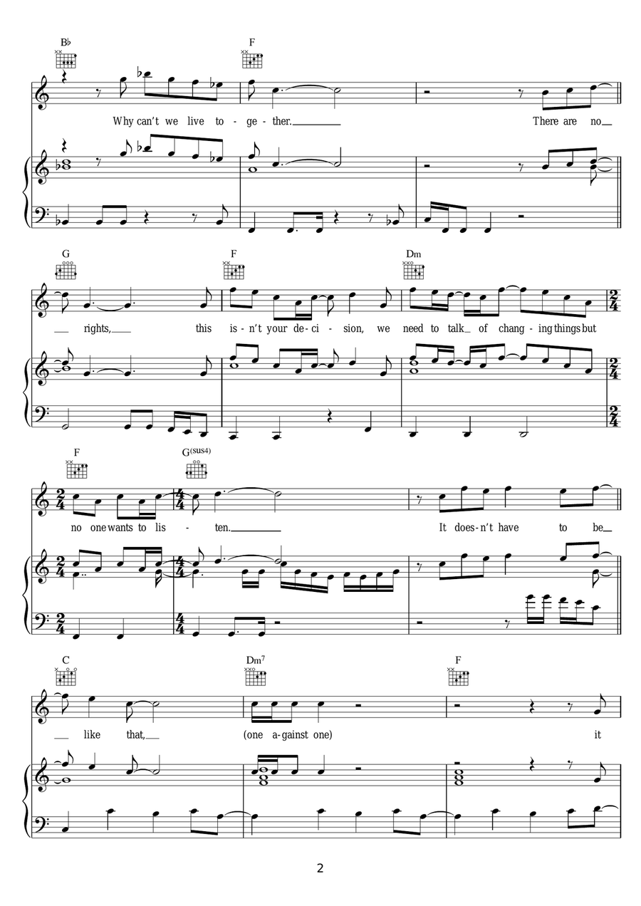 It Doesn't Have To Be It Doesn't Have To Be Piano, Vocal scores gallery preview page 2