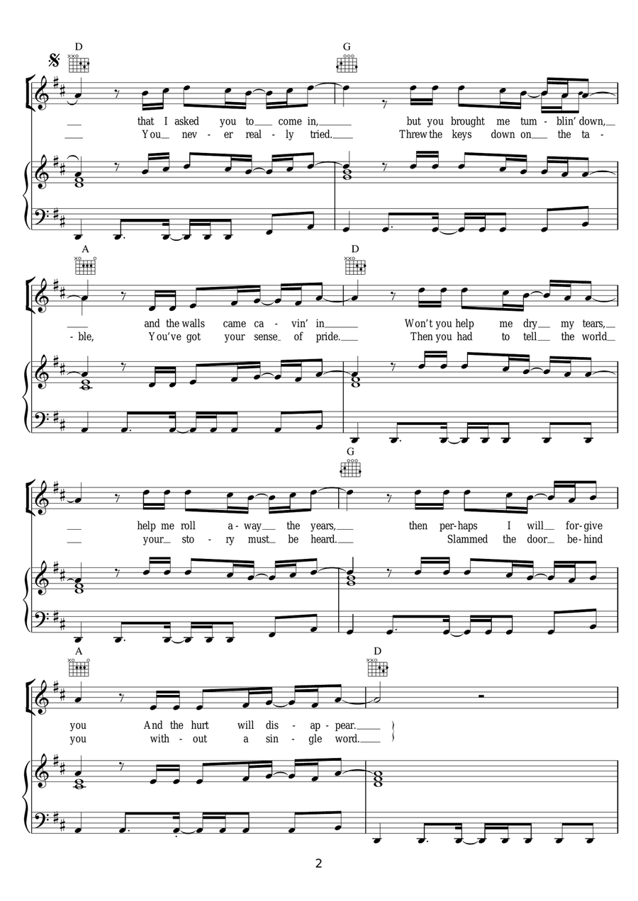 Waiting For The Day Waiting For The Day Piano, Vocal scores gallery preview page 2