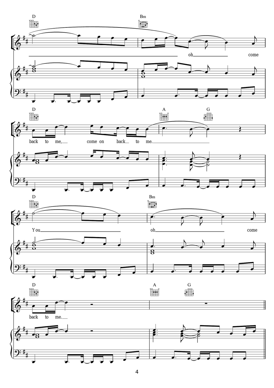 Waiting For The Day Waiting For The Day Piano, Vocal scores gallery preview page 4