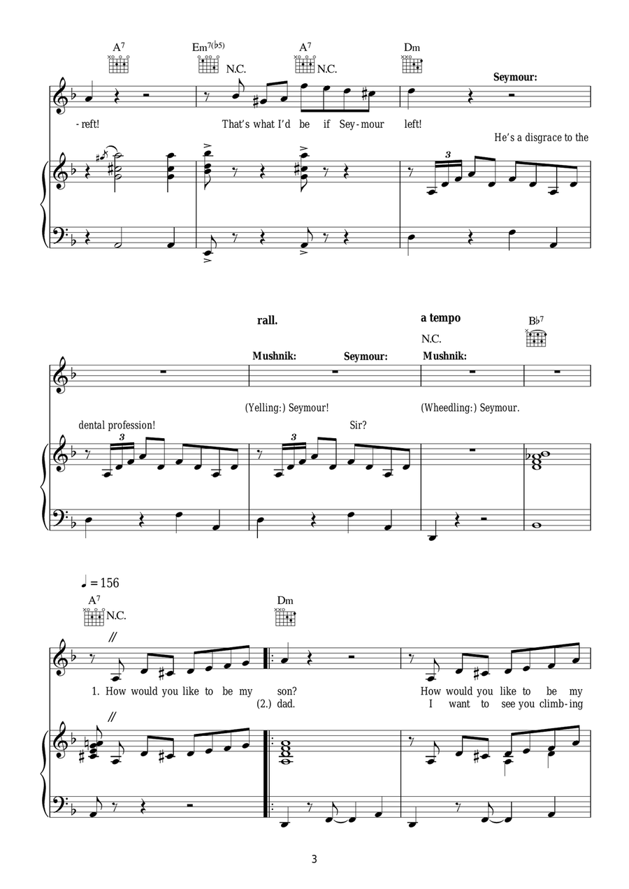 Mushnik And Son Mushnik And Son Piano, Vocal scores gallery preview page 3