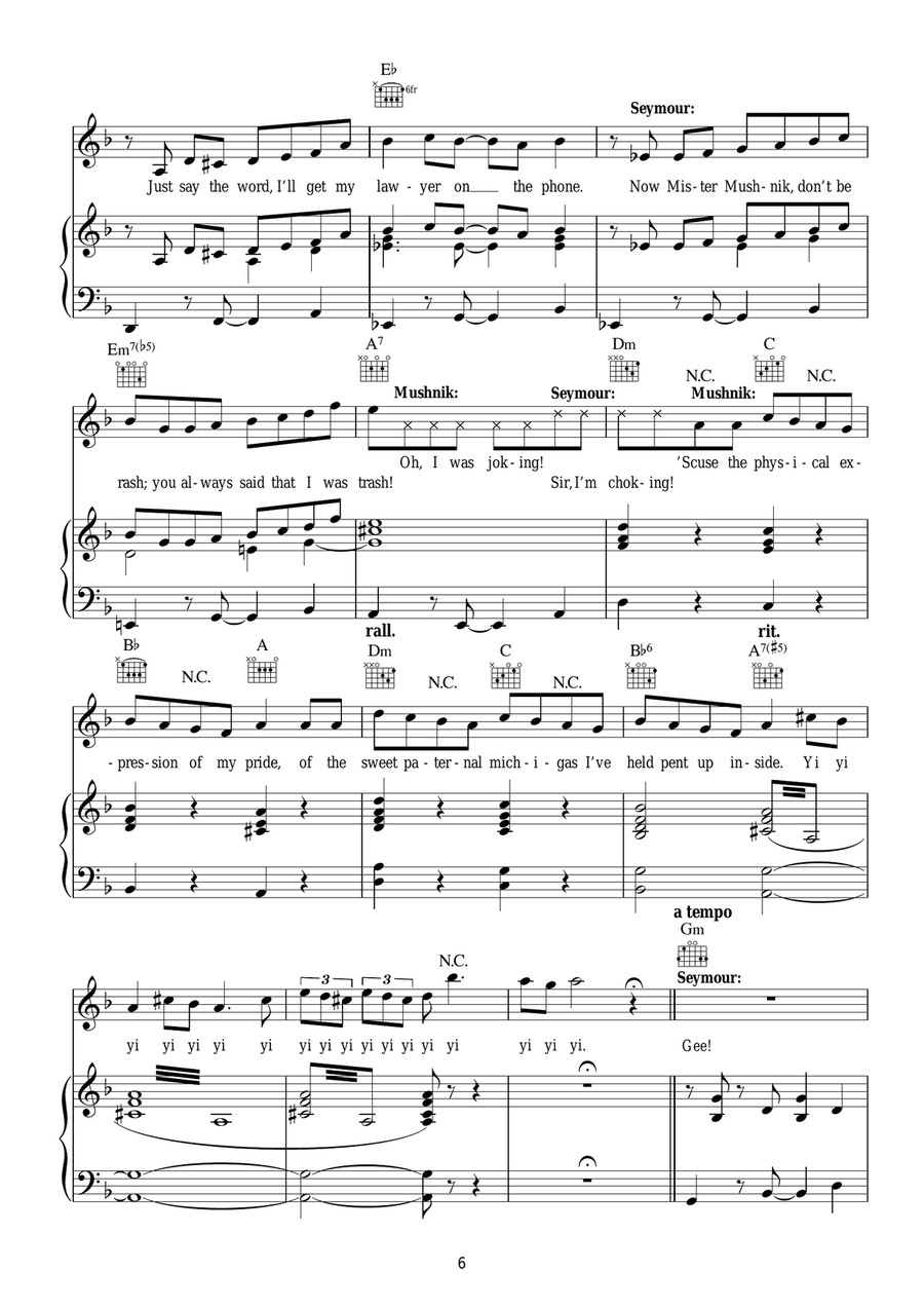 Mushnik And Son Mushnik And Son Piano, Vocal scores gallery preview page 6