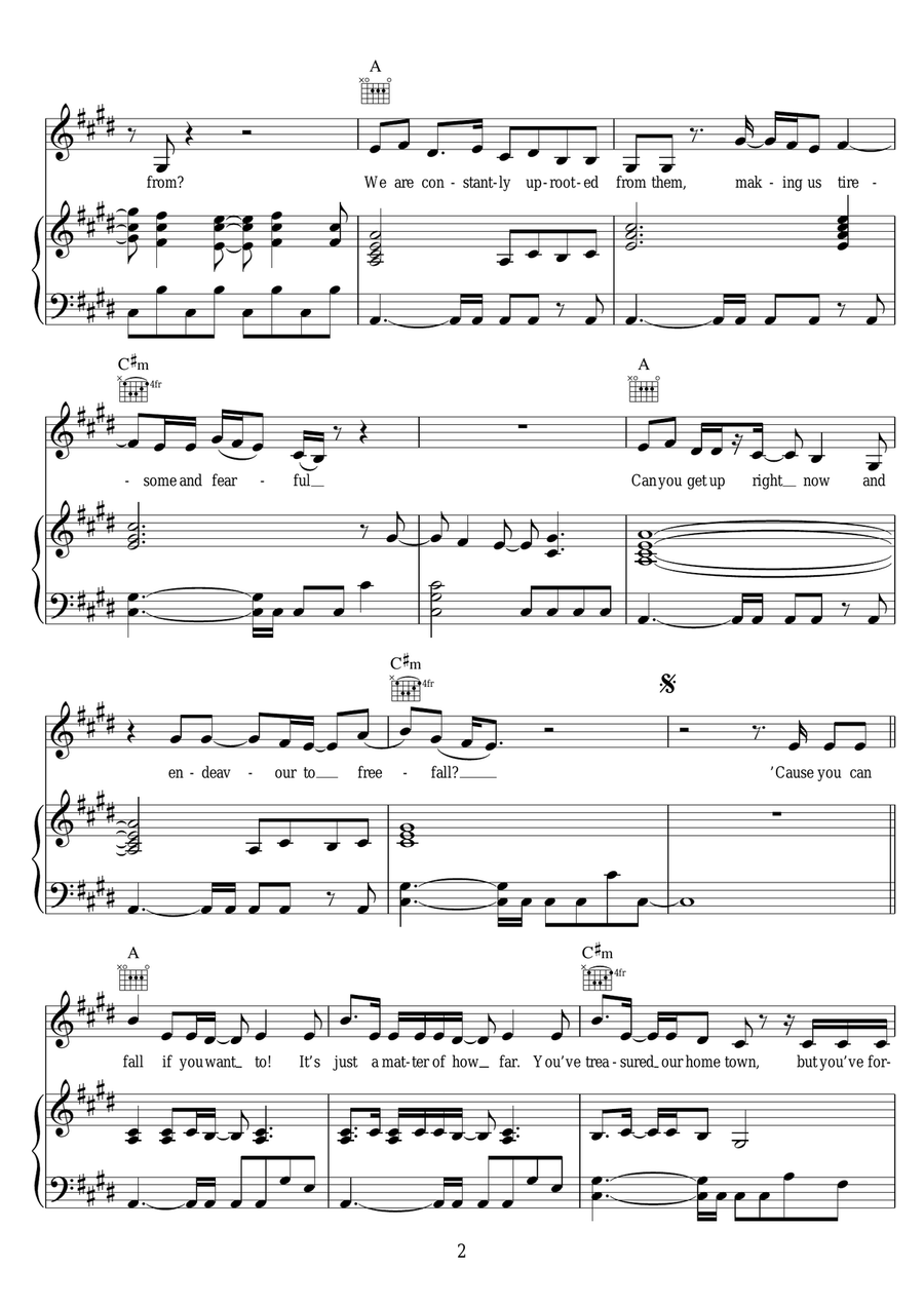 Wish I Stayed Wish I Stayed Piano, Vocal scores gallery preview page 2