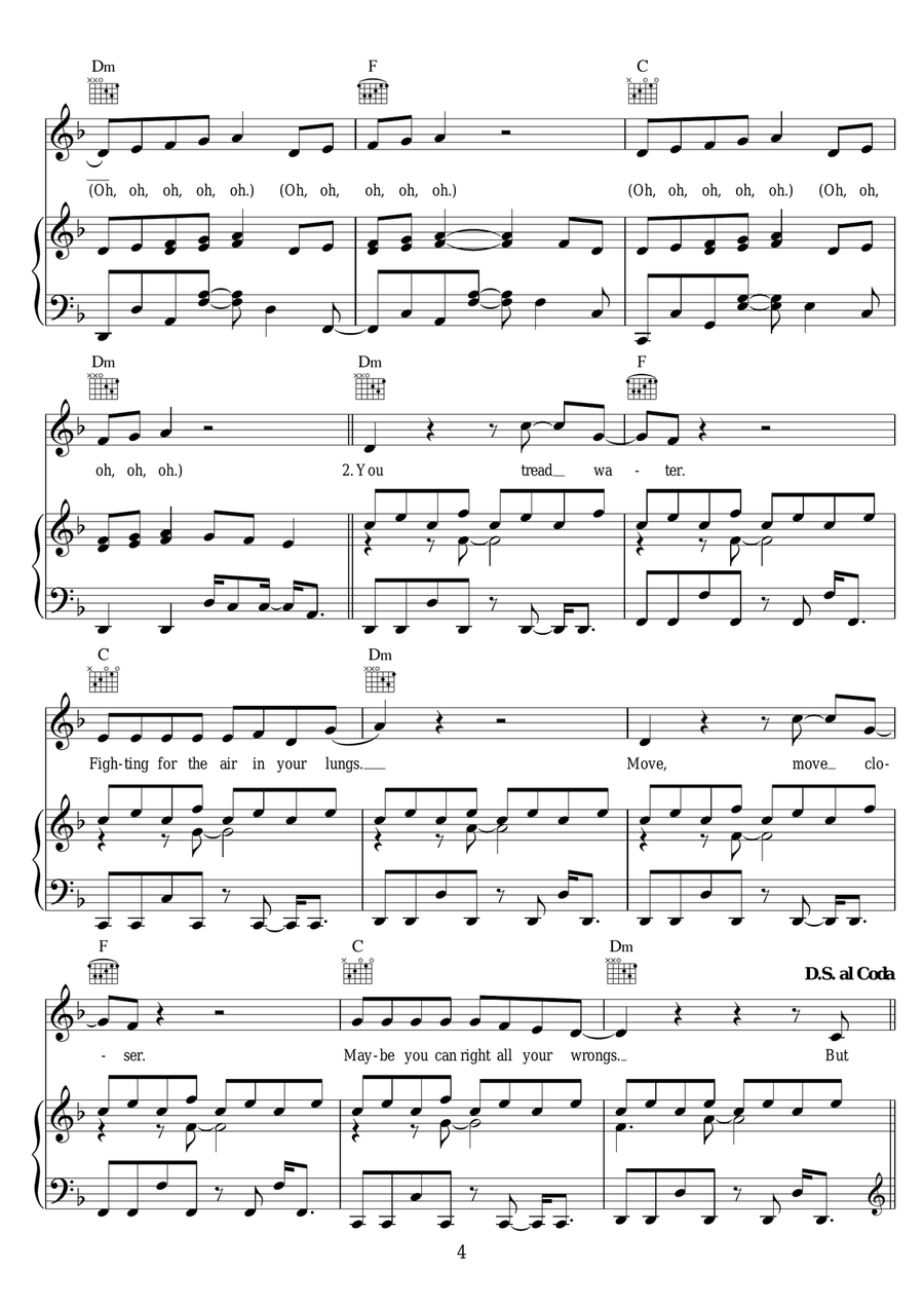 Your Biggest Mistake Your Biggest Mistake Piano, Vocal scores gallery preview page 4