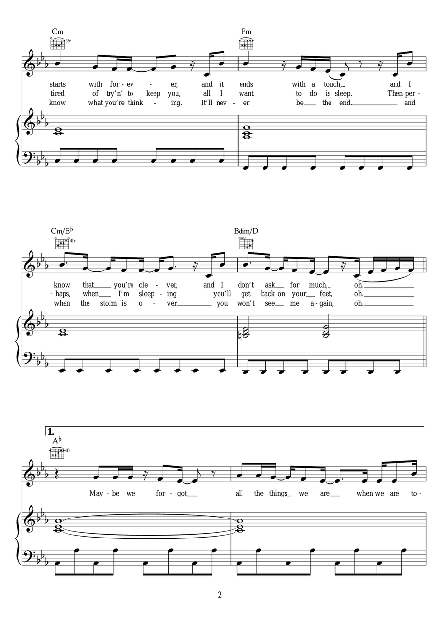 Every Time You Go Every Time You Go Piano, Vocal scores gallery preview page 2