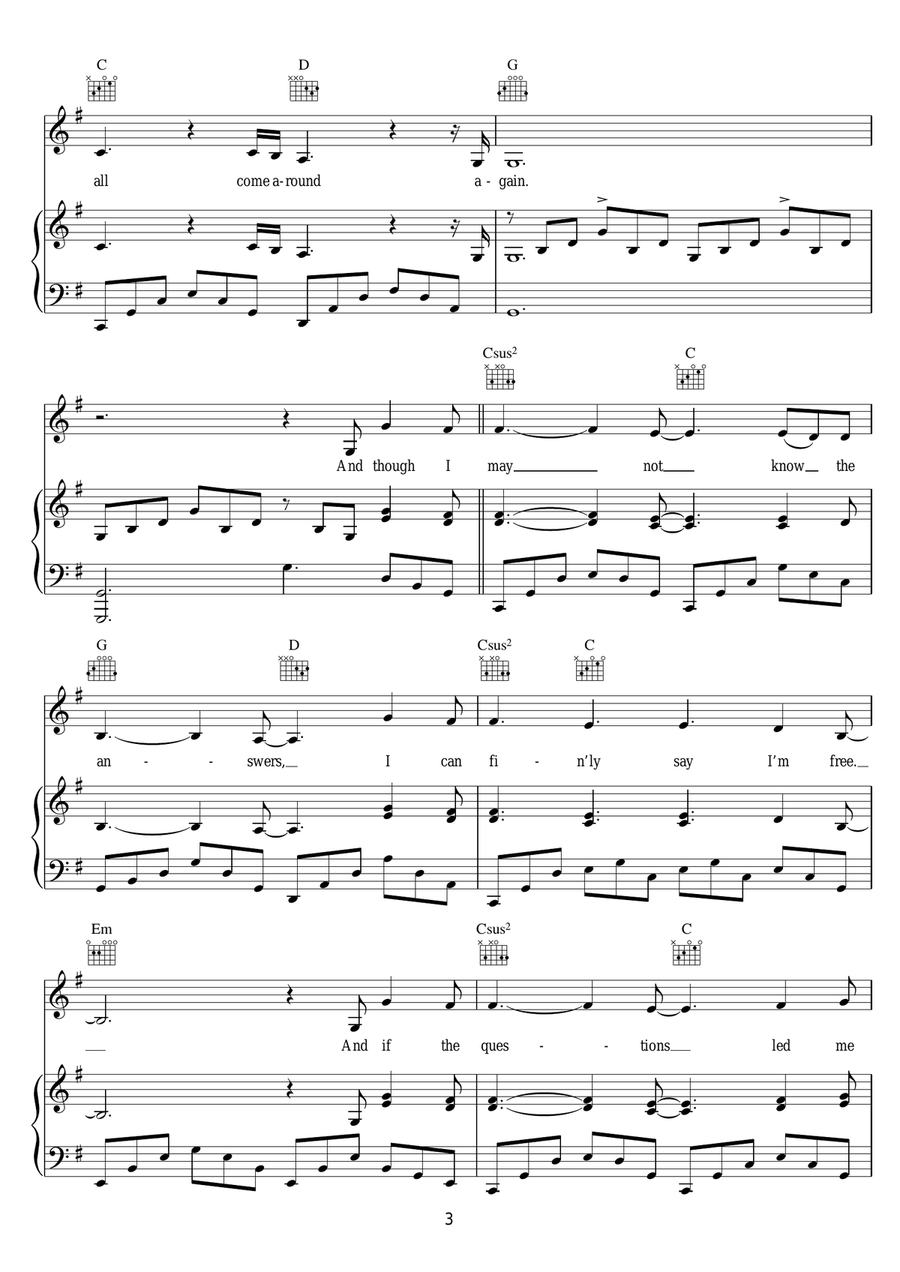 Who I Was Born To Be Who I Was Born To Be Piano, Vocal scores gallery preview page 3