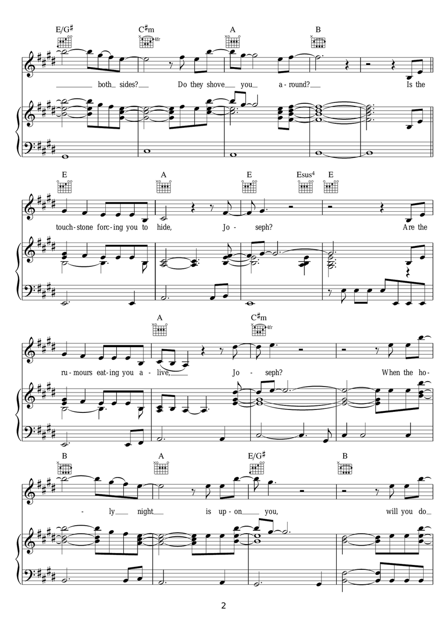 Joseph, Better You Than Me (featuring Elton John and Neil Tennant) Piano, Vocal scores gallery preview page 2