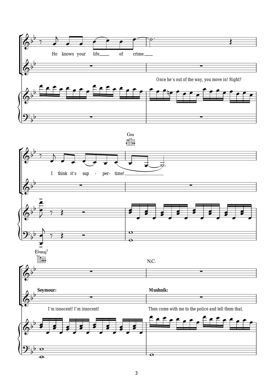 Suppertime (from Little Shop of Horrors) Piano, Vocal scores gallery preview page 3