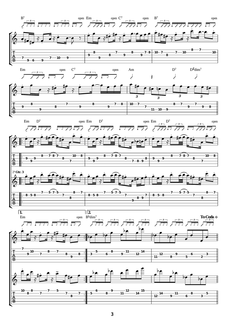 Savitri Savitri Electric Guitar scores gallery preview page 3