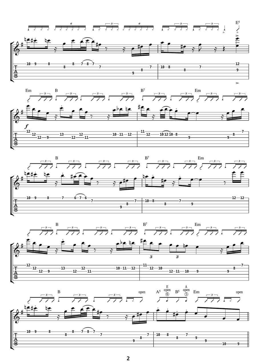 Triveni Triveni Electric Guitar scores gallery preview page 2