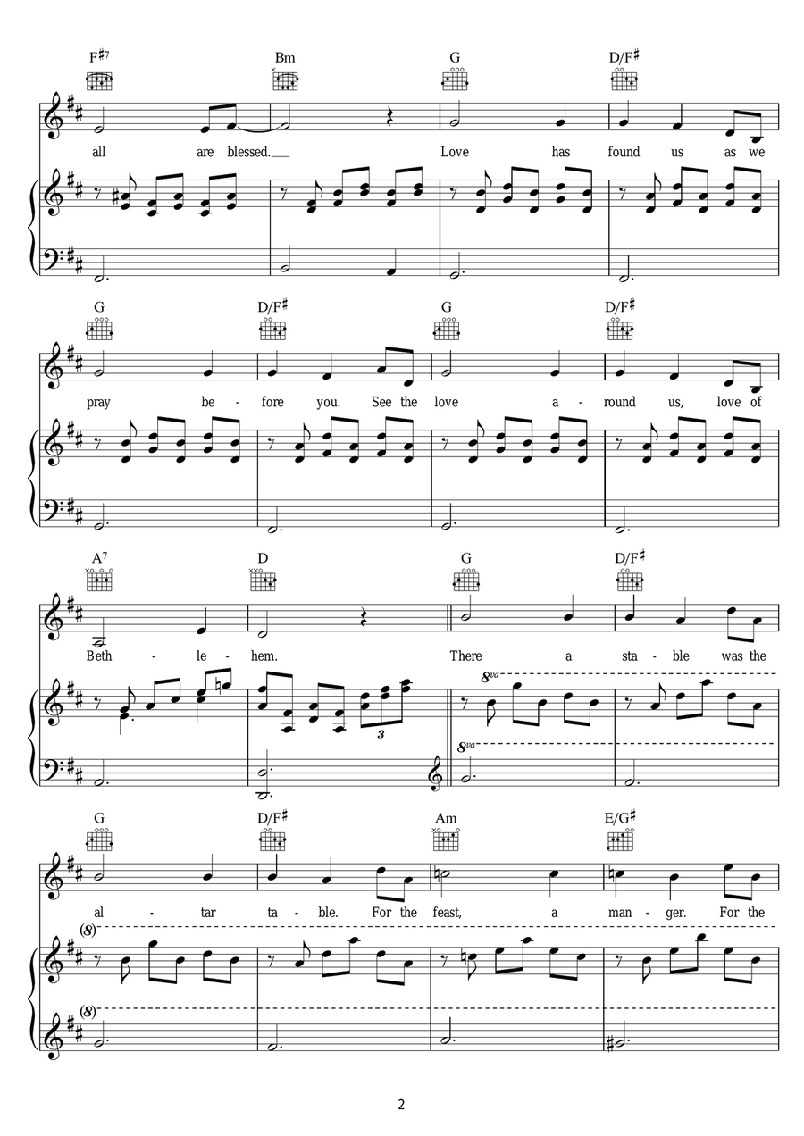 Bethlehem by Claude-Michel Schonberg Piano, Vocal - Digital Sheet Music page 2