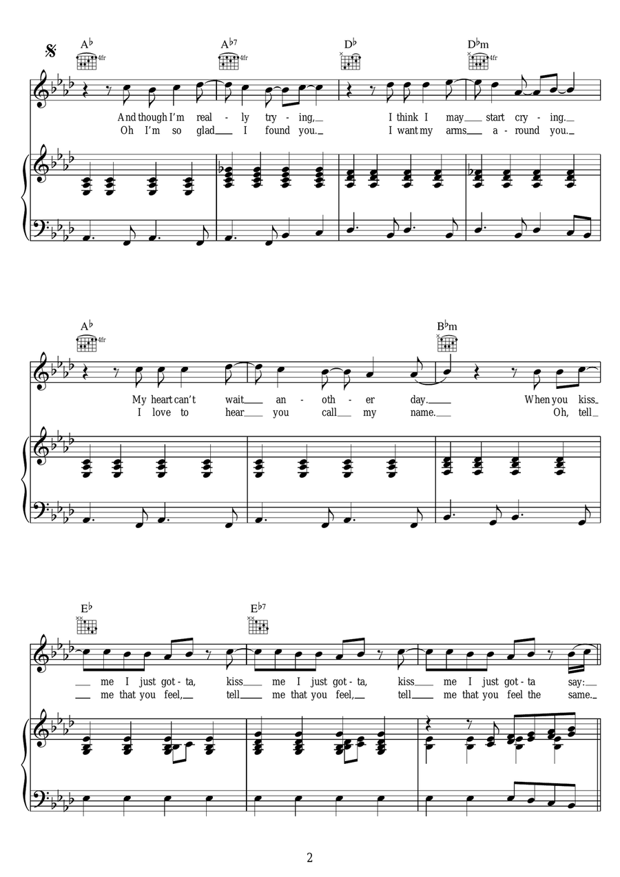 Baby I Love You Baby I Love You Piano, Vocal scores gallery preview page 2
