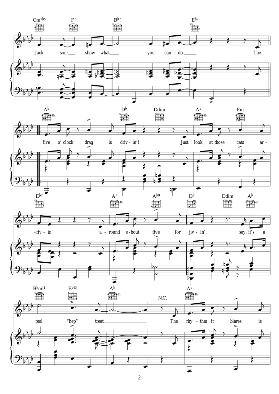 Five O'Clock Drag Five O'Clock Drag Piano, Vocal scores gallery preview page 2