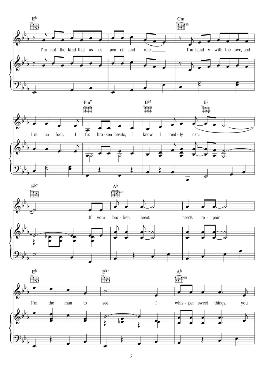 Handy Man Handy Man Piano, Vocal scores gallery preview page 2