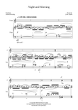 Night and Morning (for tenor and piano)