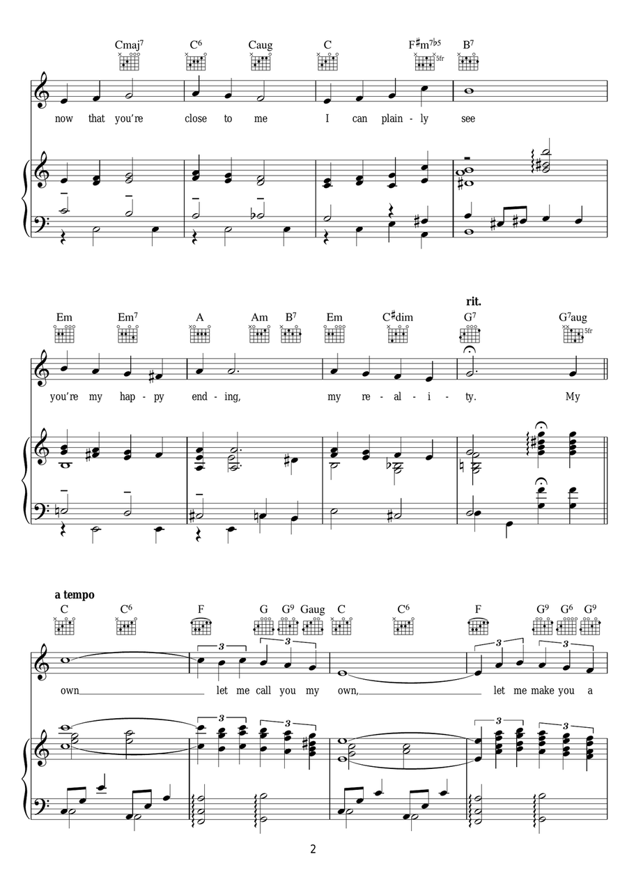 My Own My Own Piano, Vocal scores gallery preview page 2