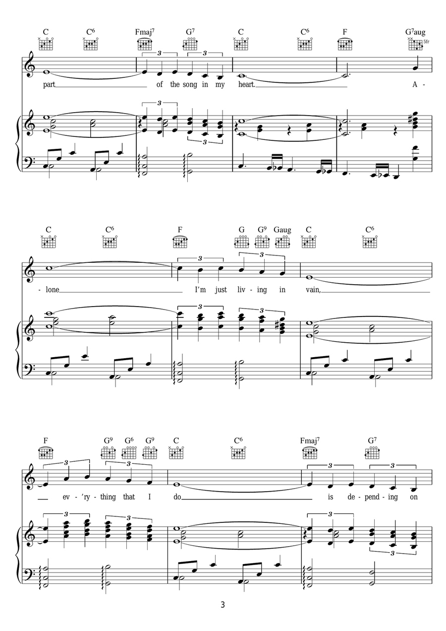 My Own My Own Piano, Vocal scores gallery preview page 3