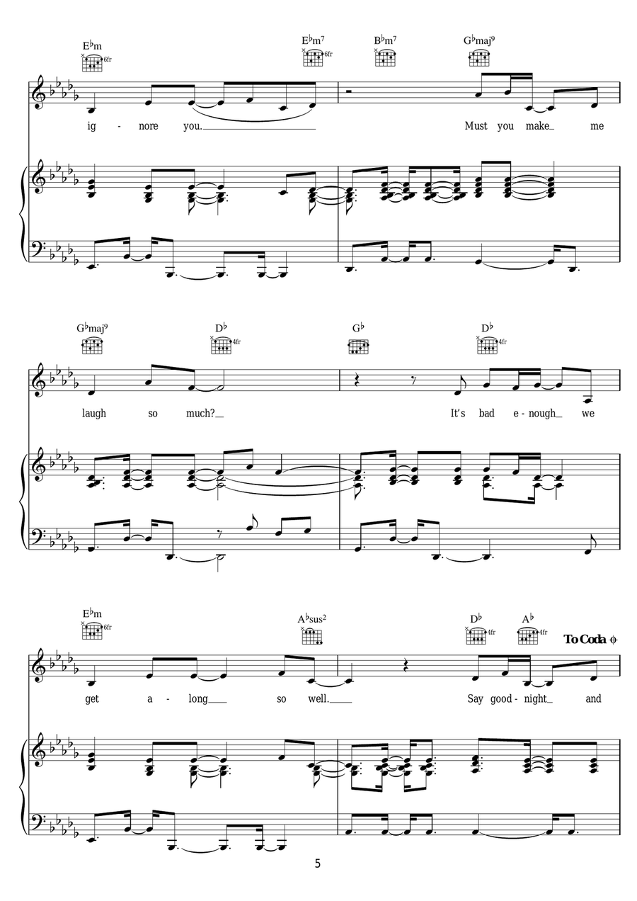Goodnight And Go Goodnight And Go Piano, Vocal scores gallery preview page 5