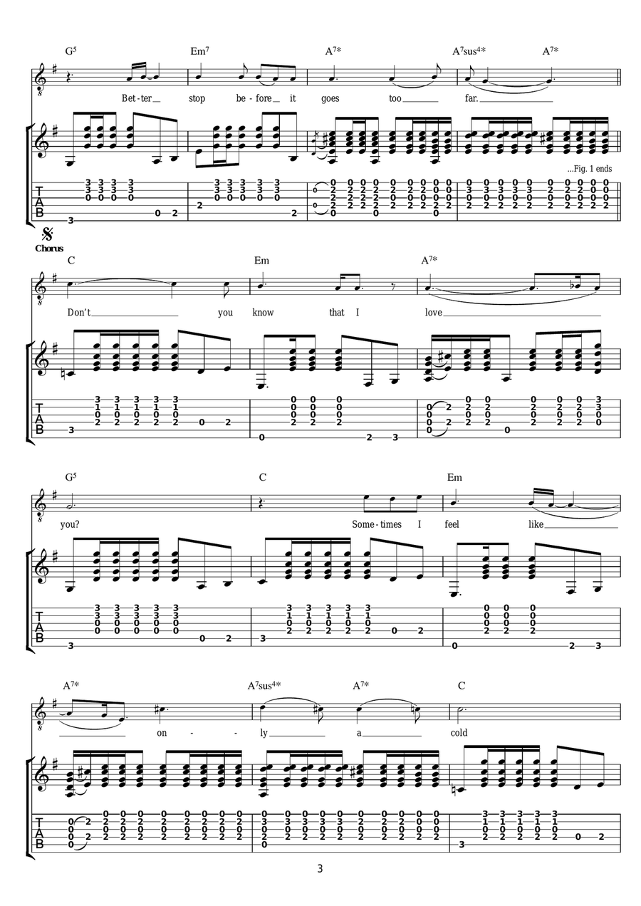 Angel In The Snow Angel In The Snow Guitar Tablature scores gallery preview page 3
