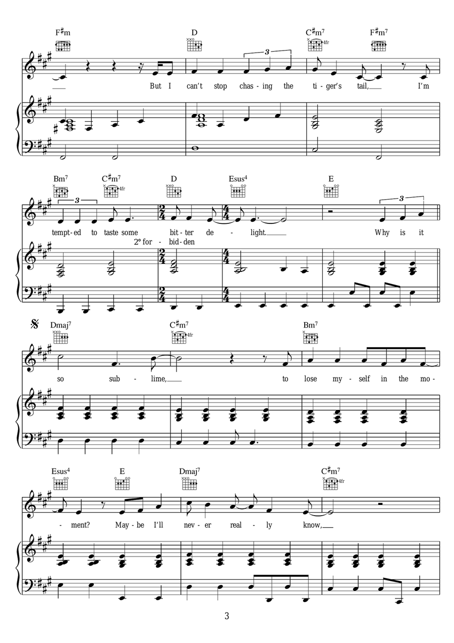 So Sublime So Sublime Piano, Vocal scores gallery preview page 3