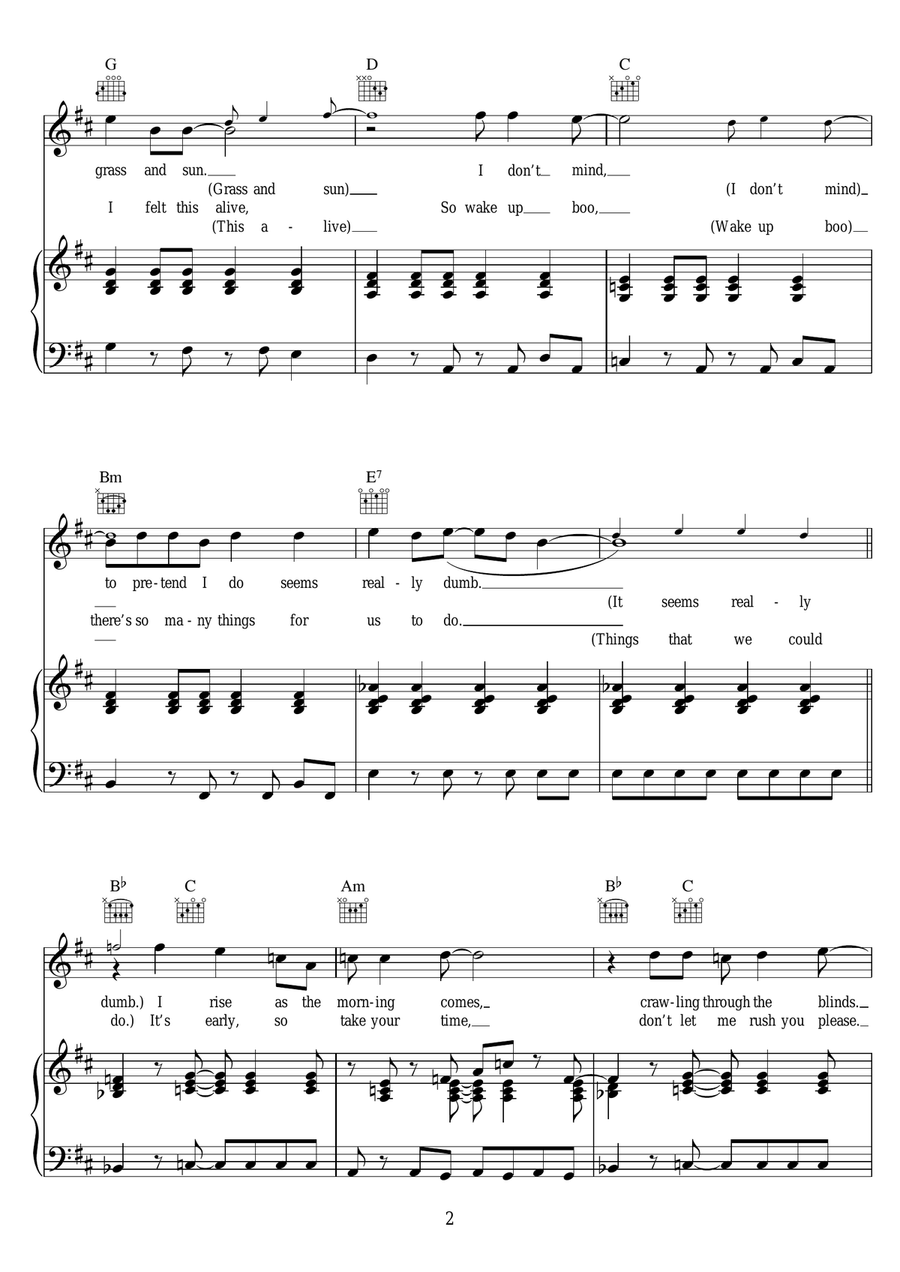 Wake Up Boo! Wake Up Boo! Piano, Vocal scores gallery preview page 2