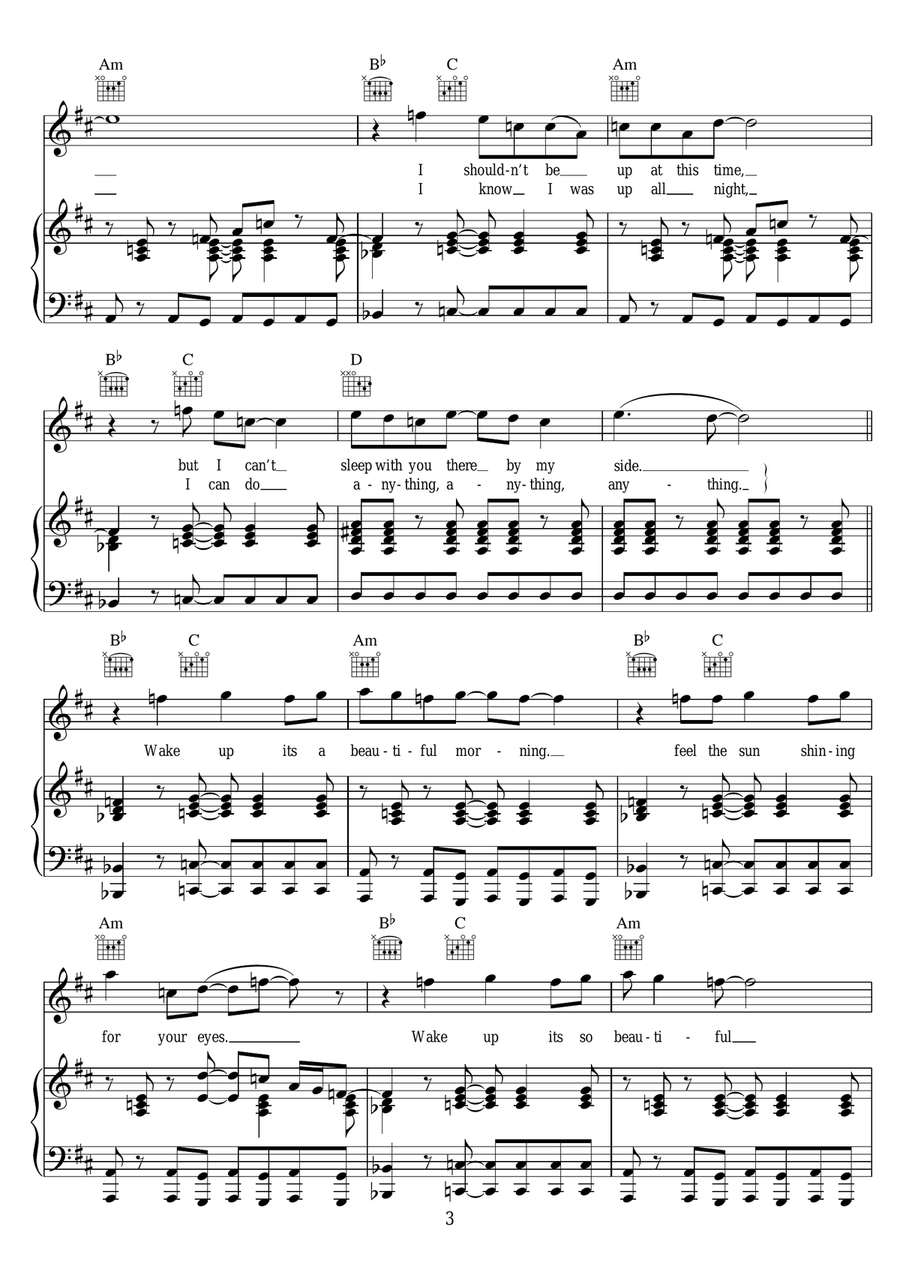 Wake Up Boo! Wake Up Boo! Piano, Vocal scores gallery preview page 3