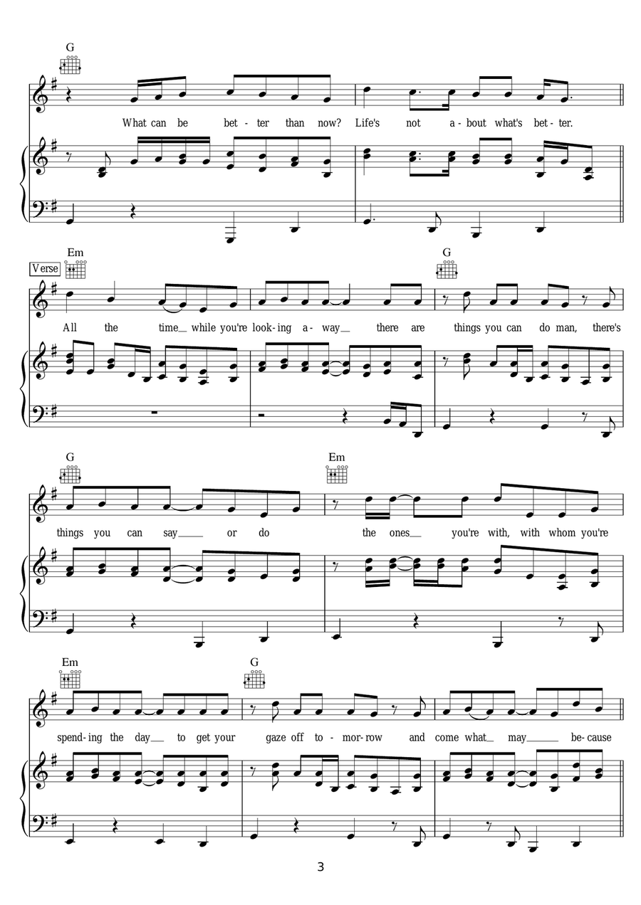 Better Than Better Than Piano, Vocal scores gallery preview page 3