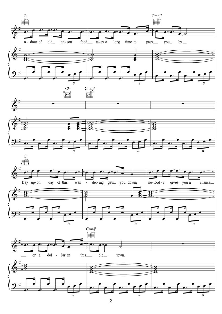 The Boy With The Arab Strap Piano, Vocal scores gallery preview page 2
